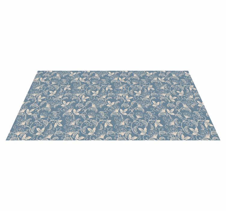 Alfombra vinílica flores diseño floral - TenVinilo