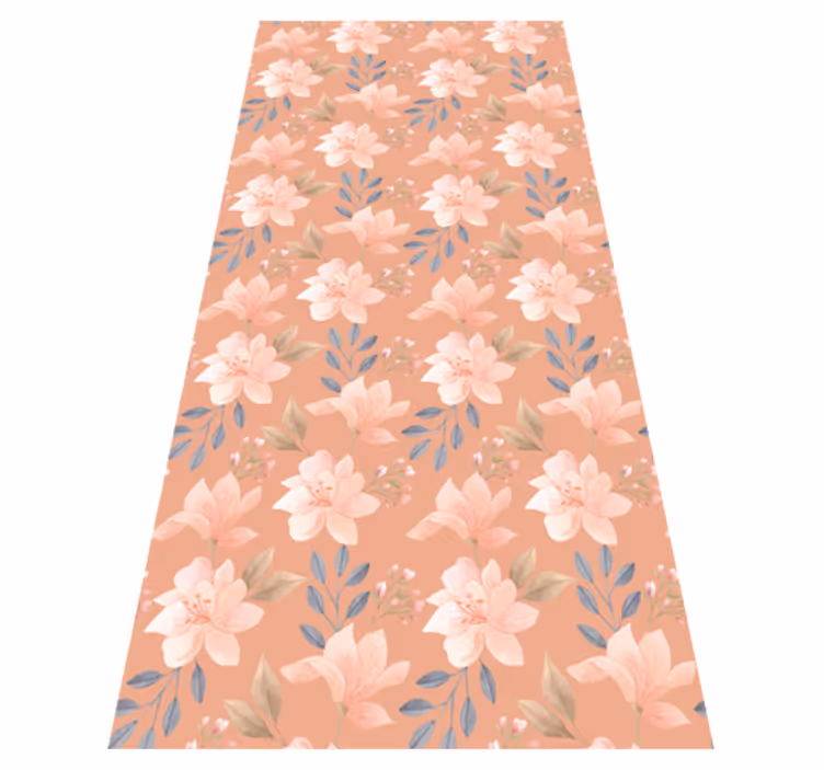 Alfombra vinílica flores patrón floral en blossom - TenVinilo