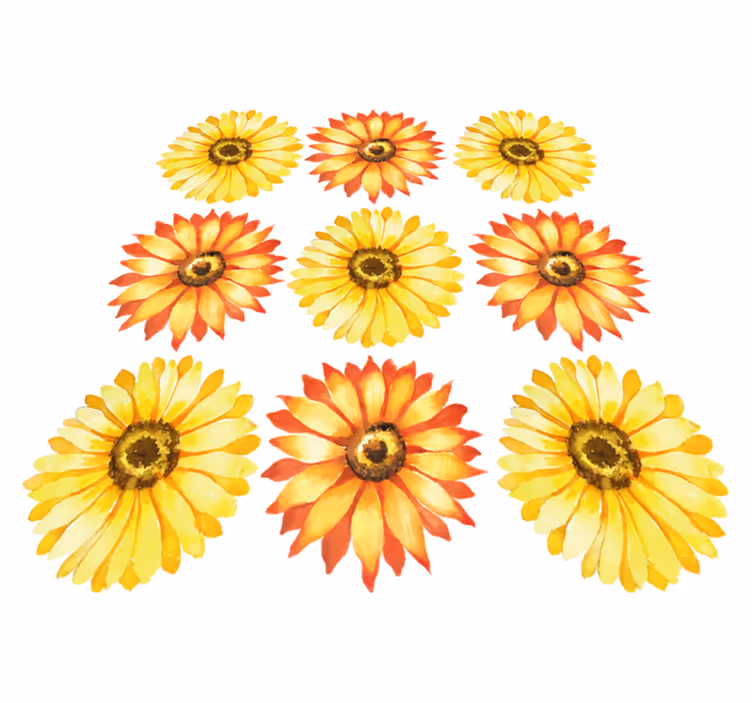 Alfombra vinílica dormitorio composición de flores vibrantes - TenVinilo