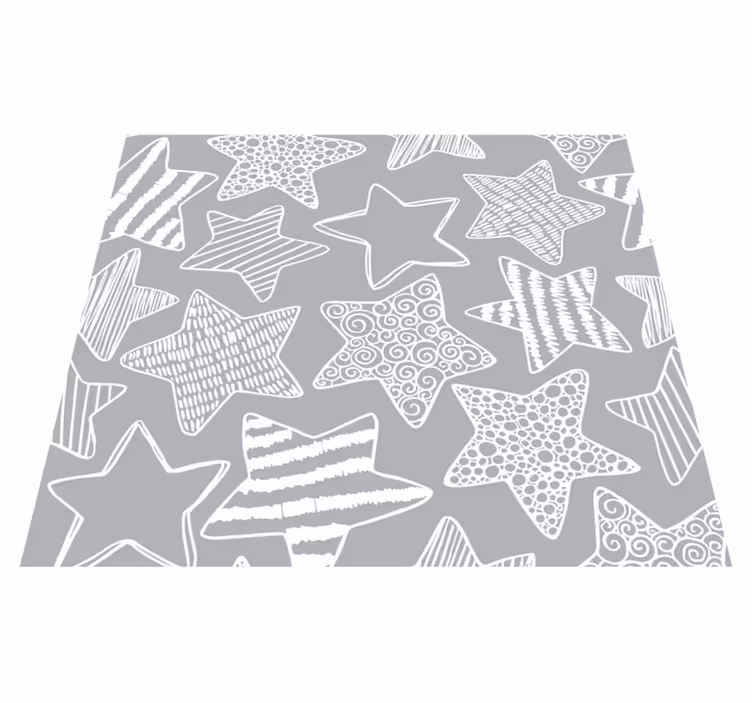 Alfombra vinílica estrellas estrella blanca - TenVinilo