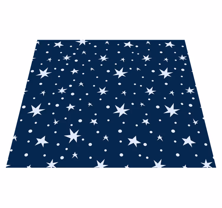 Alfombra vinílica estrellas sobre fondo azul marino - TenVinilo