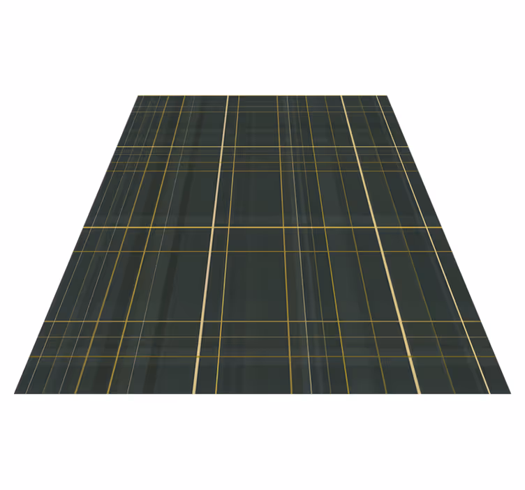 Alfombra vinílica geométrica patrón escocés verde oscuro - TenVinilo