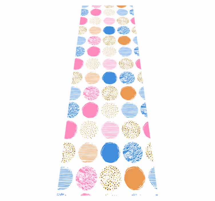 Alfombra vinílica geométrica patrón de puntos de color - TenVinilo