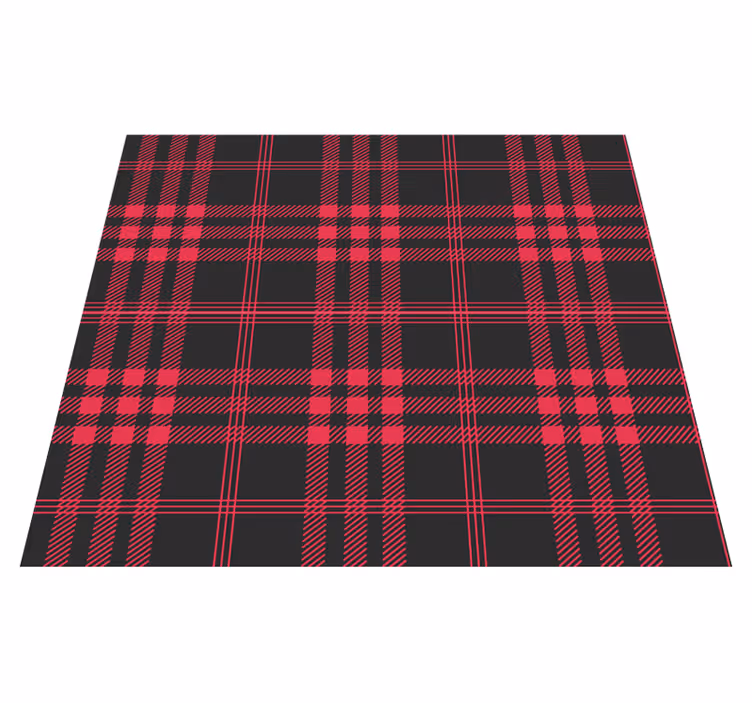 Alfombra vinílica navidad patrón tartán navideño - TenVinilo