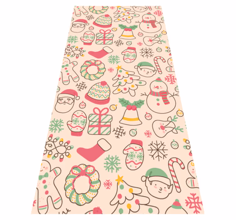 Alfombra vinílica navidad luces de navidad - TenVinilo