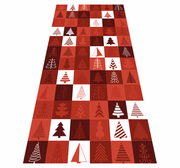 Alfombra vinílica navidad patchwork navideño - TenVinilo