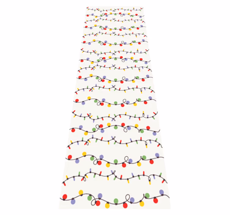 Alfombra vinílica navidad luces navideñas coloridas - TenVinilo