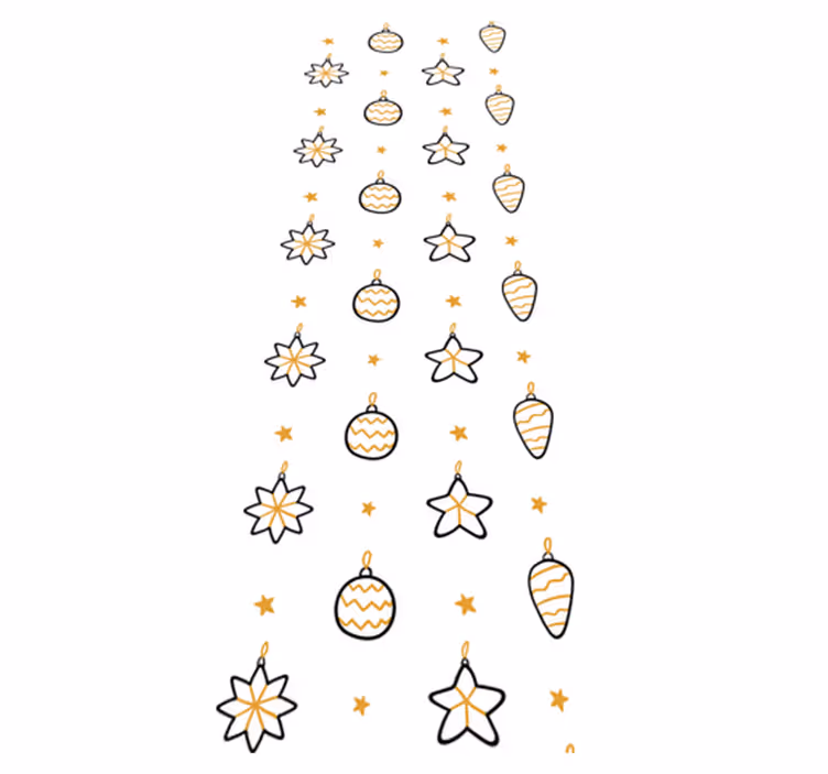 Alfombra vinílica navidad patrón estrellas geométricas - TenVinilo