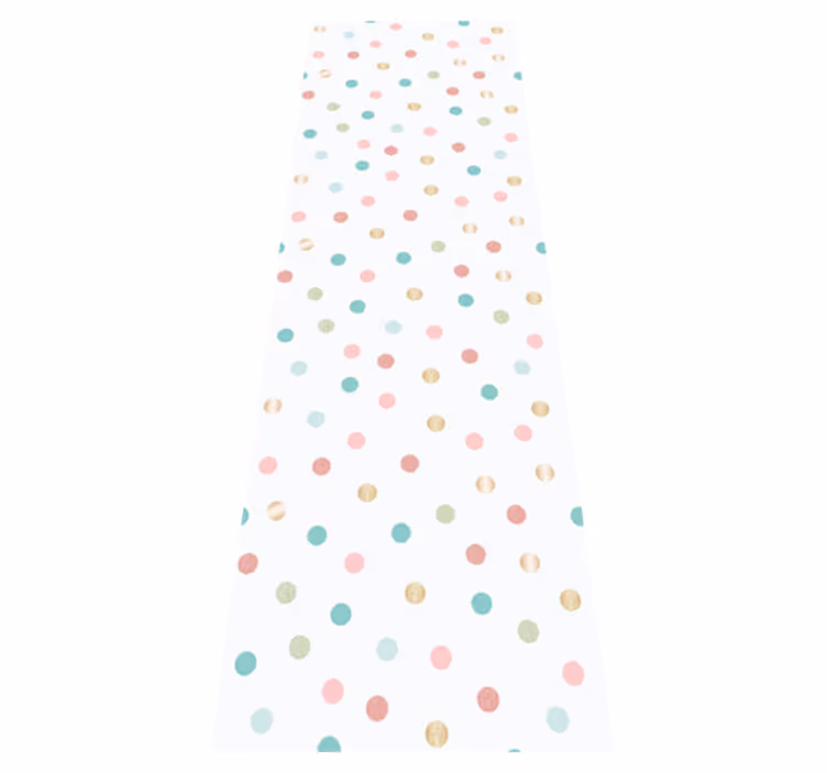 Alfombra vinílica dormitorio con patrón de confeti brillante - TenVinilo