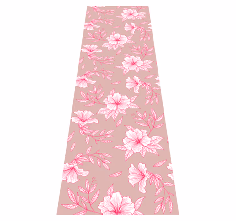 Alfombra vinílica dormitorio loto rosa neón - TenVinilo