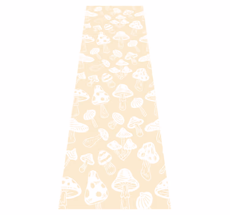 Alfombra vinílica dormitorio diseños de setas beige - TenVinilo
