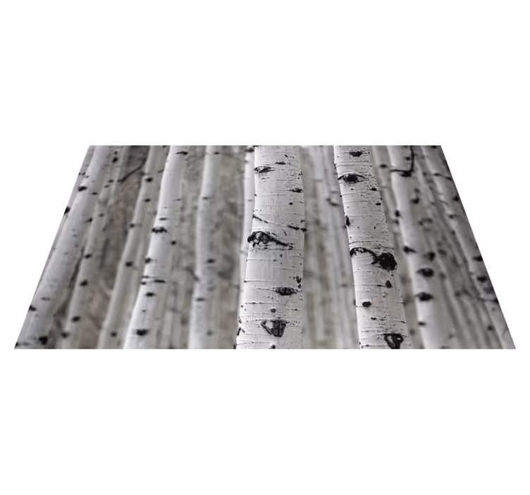 Alfombra vinílica naturaleza escena del bosque de abetos - TenVinilo