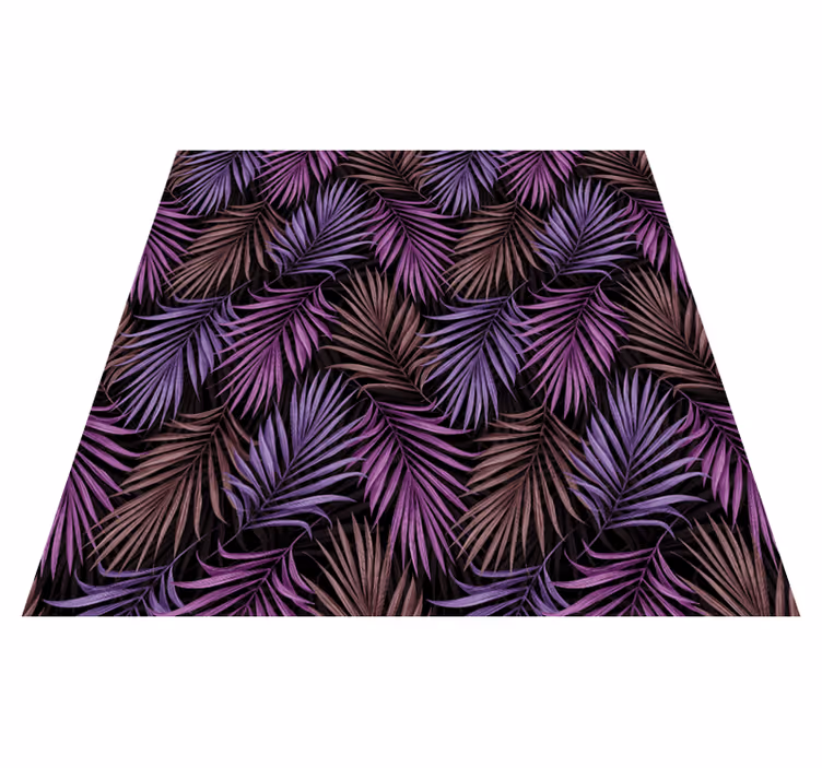 Alfombra vinílica naturaleza motivo de hojas moradas - TenVinilo