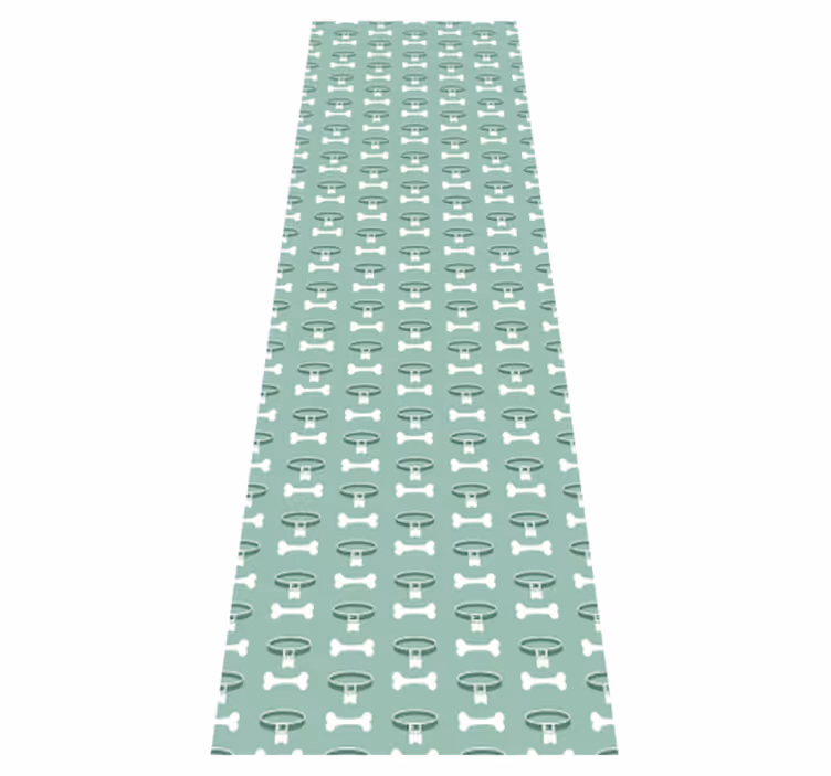 Alfombra vinílica dormitorio con diseño de perros brillantes - TenVinilo