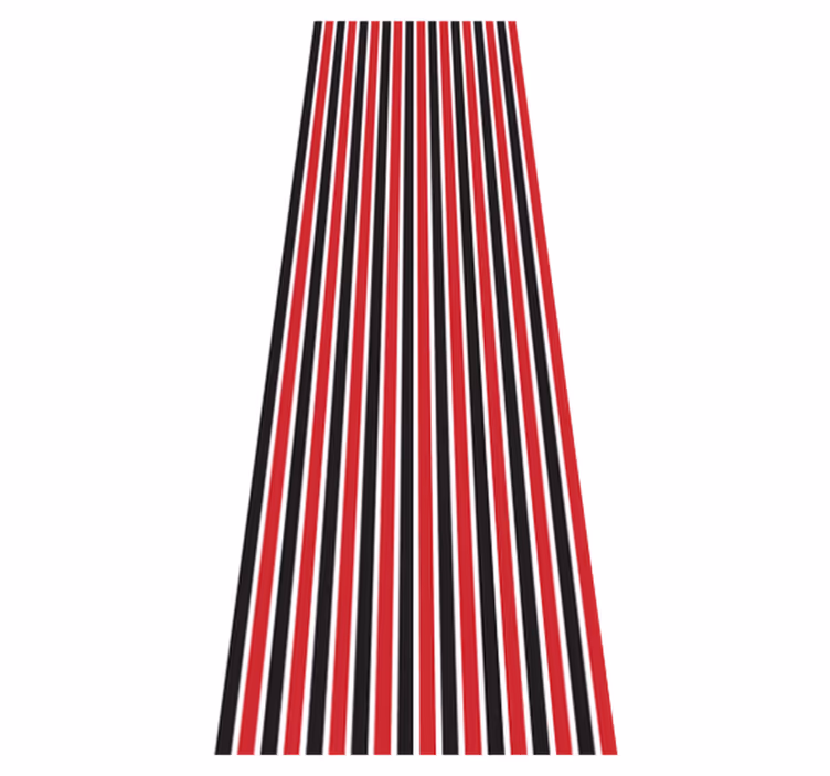 Alfombra vinílica dormitorio patrón vertical rojo y negro - TenVinilo