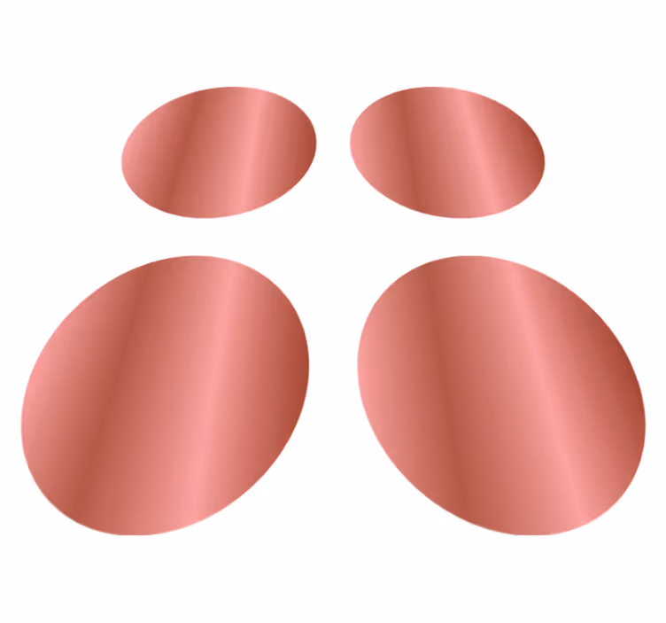 Alfombra vinílica geométrica lunares rosa dorado - TenVinilo