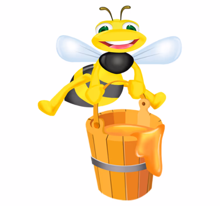 Alfombra vinílica infantil abeja cubo de miel - TenVinilo
