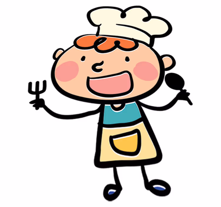 Alfombra vinílica infantil cocinero pequeño - TenVinilo
