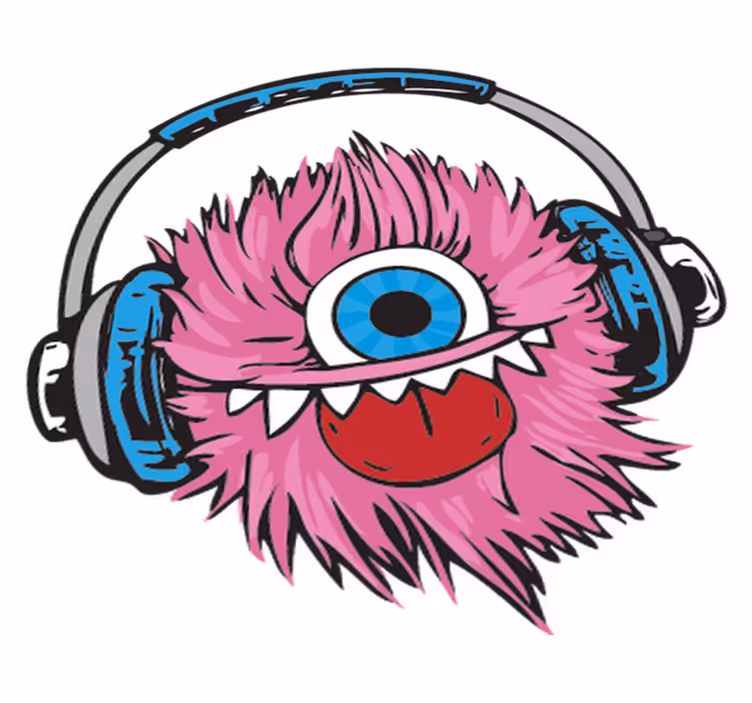 Alfombra vinílica infantil monstruo peludo rosa - TenVinilo
