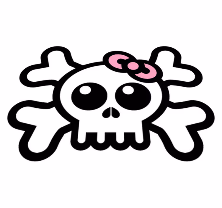 Alfombra vinílica infantil calavera con cinta - TenVinilo
