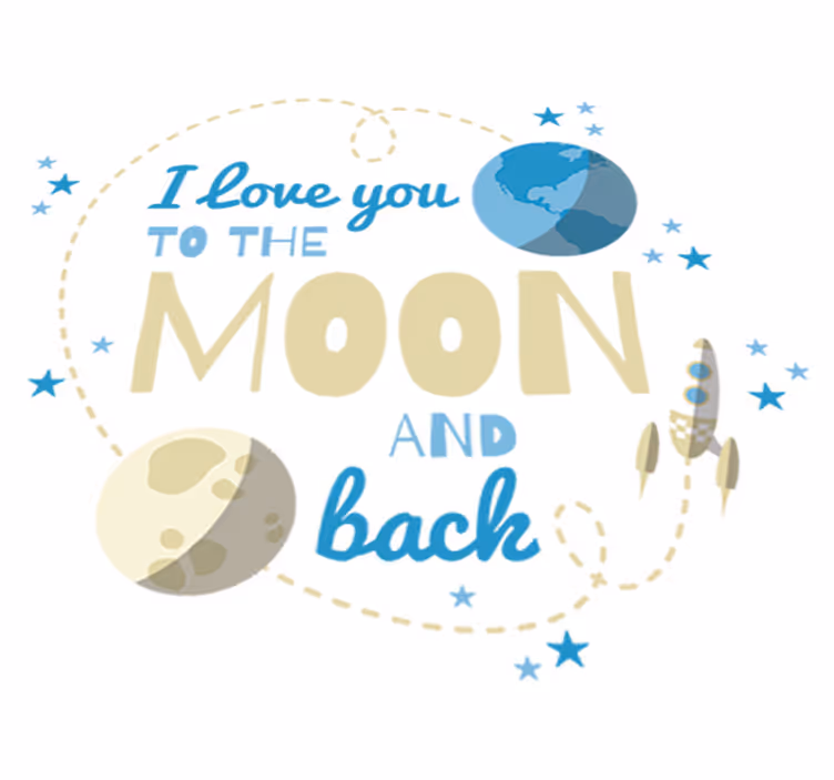 Alfombra vinílica infantil te amo hasta la luna - TenVinilo