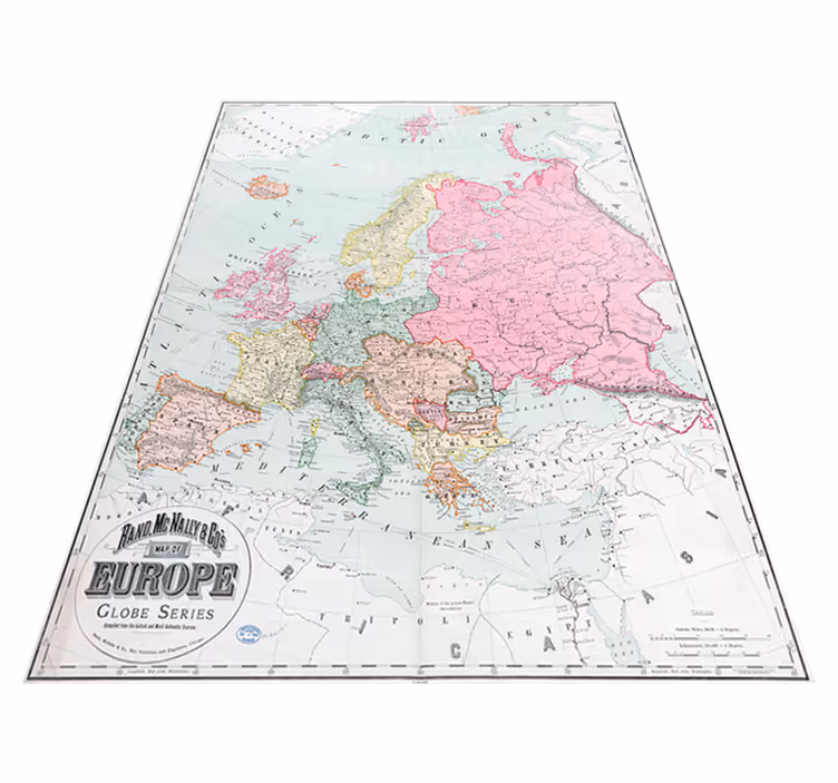 Alfombra vinílica mapamundi mapa de europa 1900 - TenVinilo