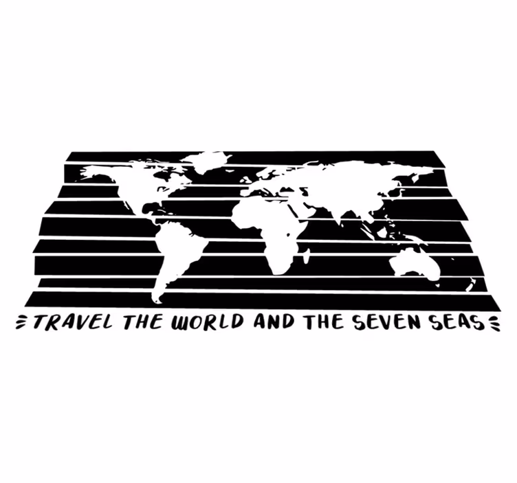 Alfombra vinílica mapamundi viajar por el mundo - TenVinilo