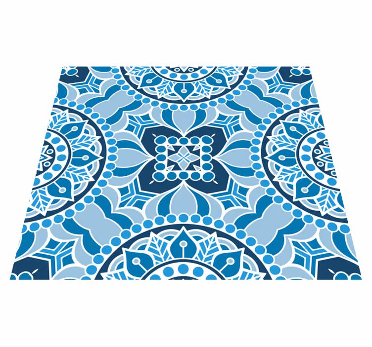 Alfombra vinílica baño estilo mandala - TenVinilo