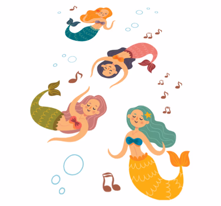 Alfombra vinílica baño sirenas bailarinas - TenVinilo