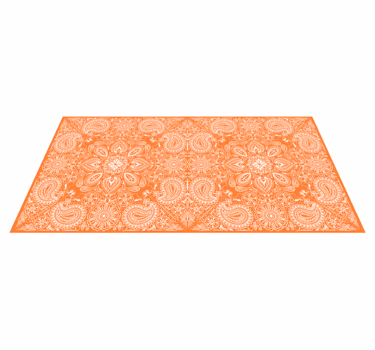 Alfombra vinílica cocina azulejos paisley - TenVinilo