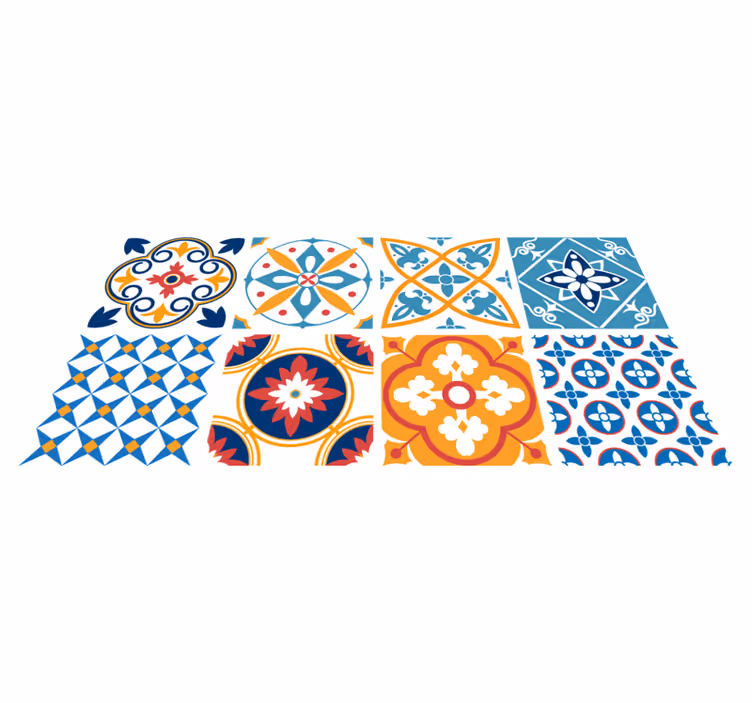 Alfombra vinílica cocina sevrinia azulejos cemento - TenVinilo