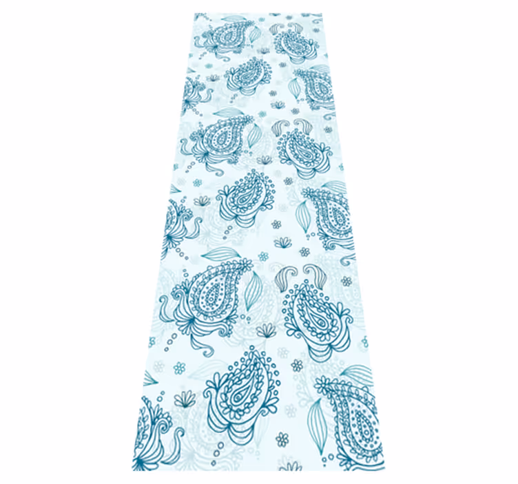 Alfombra vinílica cocina paisley floral - TenVinilo