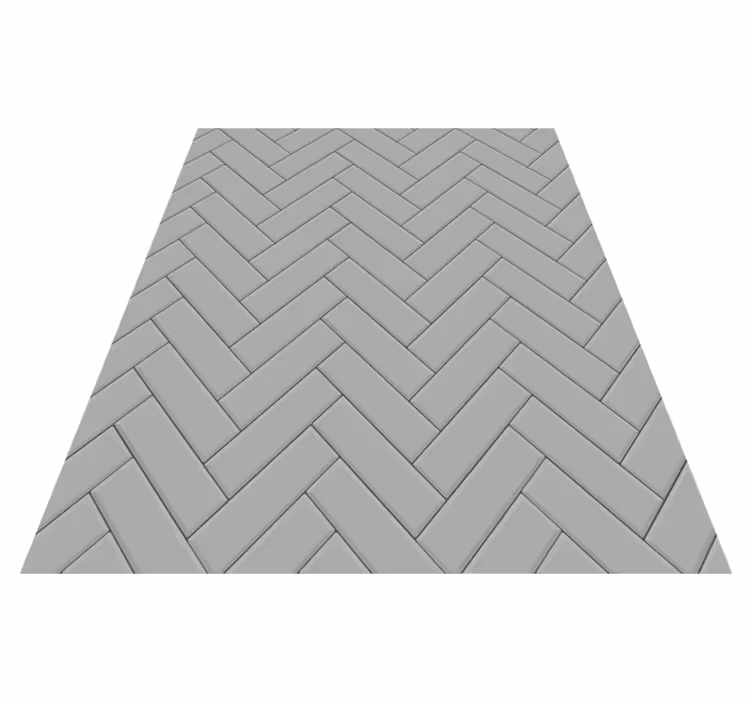 Alfombra vinílica cocina en azulejos gris espiga - TenVinilo
