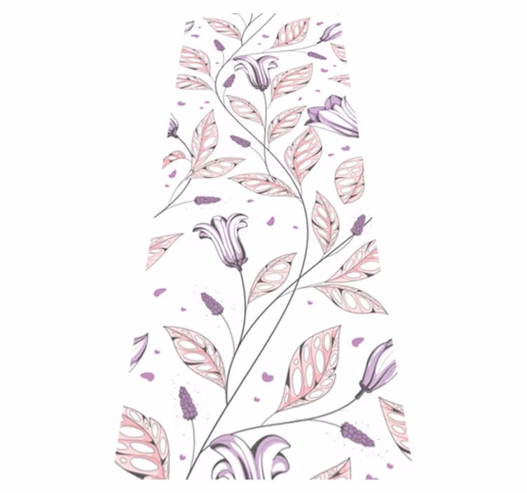 Alfombra vinílica dormitorio tulipanes elegantes morados - TenVinilo