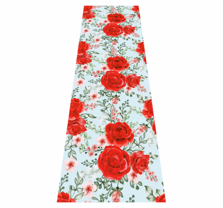 Alfombra vinílica dormitorio estilo flores vintage - TenVinilo