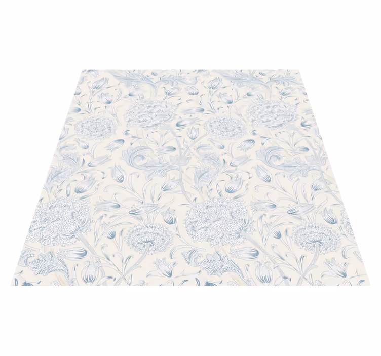 Alfombra vinílica dormitorio con estampado floral - TenVinilo