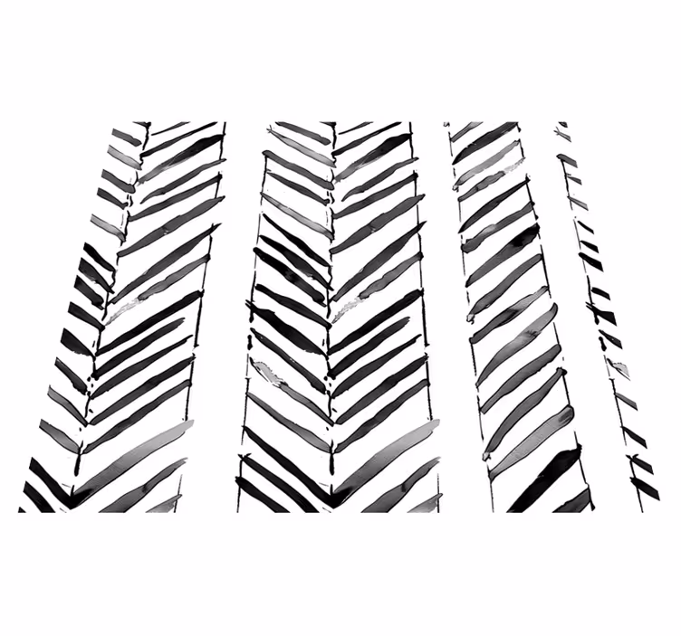Alfombra vinílica oficina diseño geométrico blanco y negro - TenVinilo