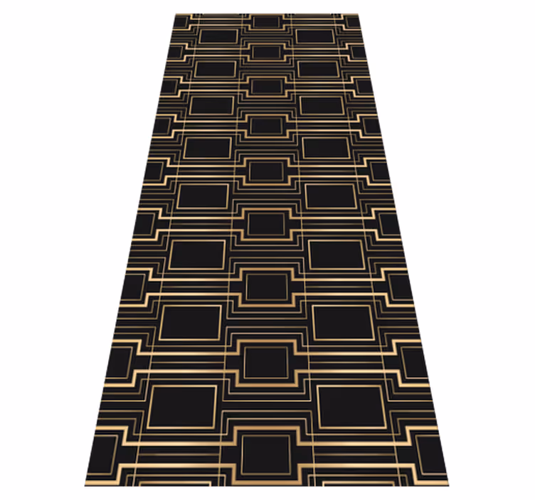Alfombra vinílica oficina diseño de marcos dorados - TenVinilo