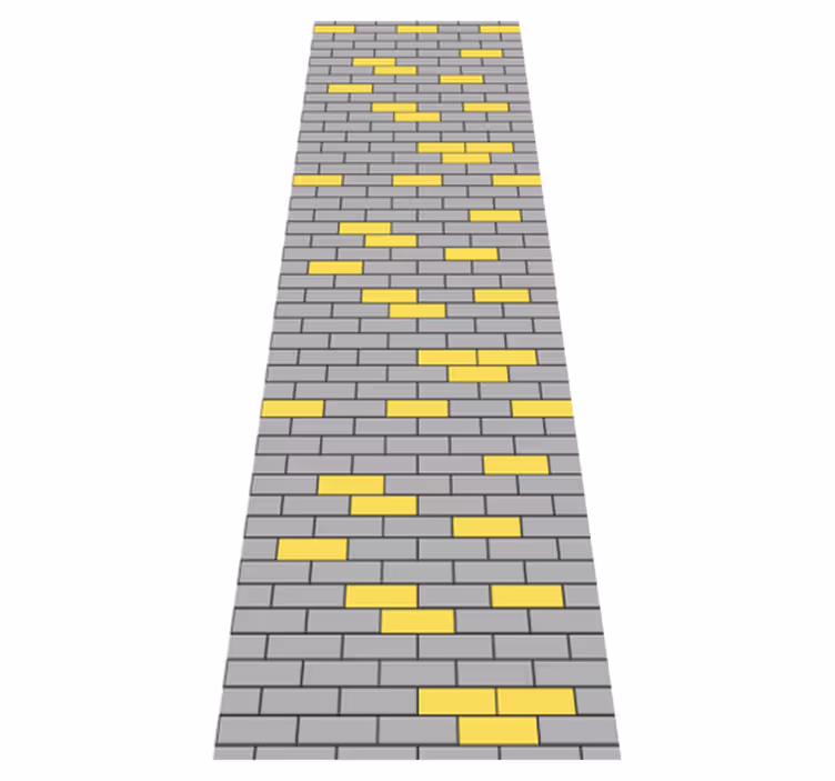 Alfombra vinílica dormitorio patrón ladrillo - TenVinilo