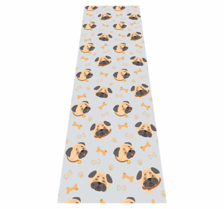 Alfombra vinílica dormitorio estampado bulldog inglés - TenVinilo