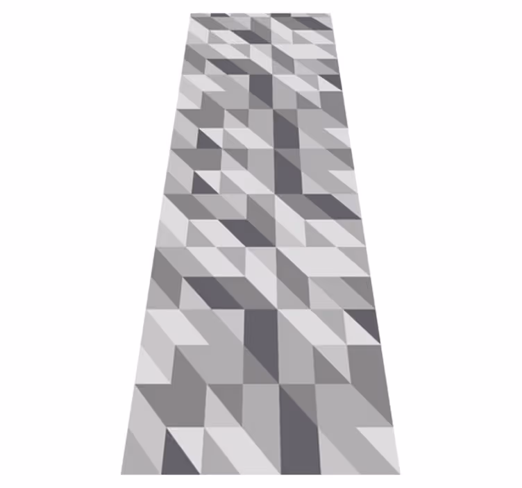 Alfombra vinílica nórdica cuadrados geométricos gris claro - TenVinilo