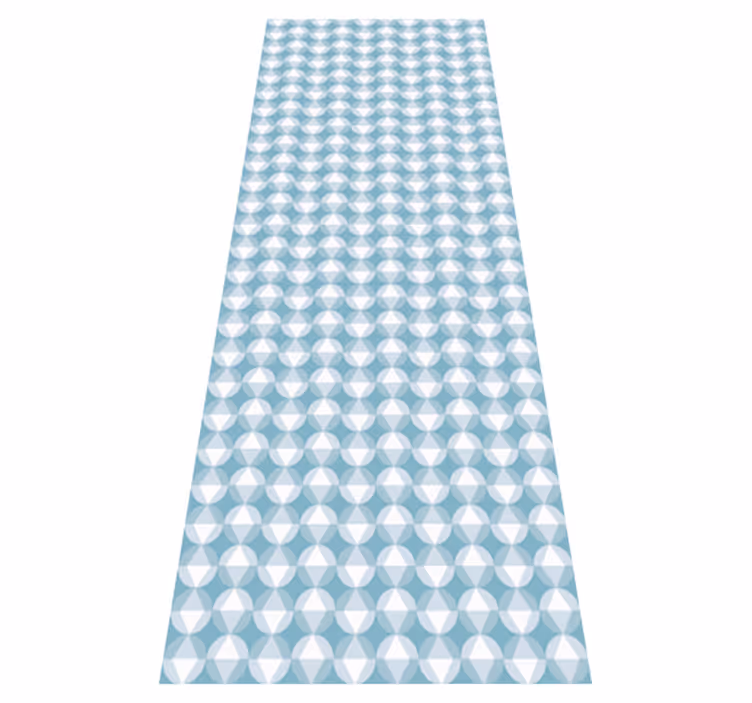 Alfombra vinílica nórdica estilo nórdico con patrón azul - TenVinilo