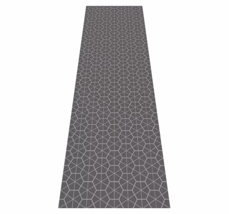 Alfombra vinílica nórdica patrón hexagonal minimalista - TenVinilo