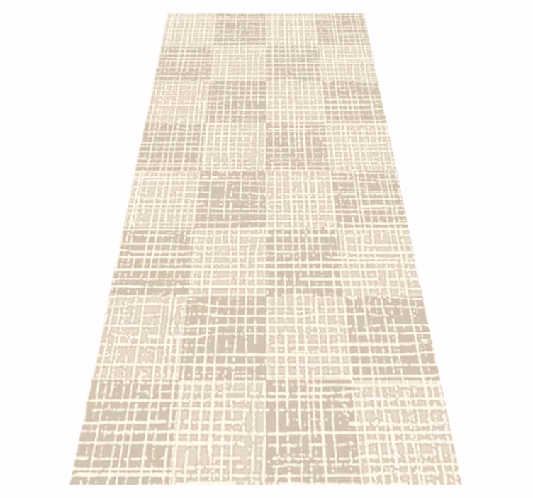 Alfombra vinílica nórdica patrón cuadrado beige - TenVinilo
