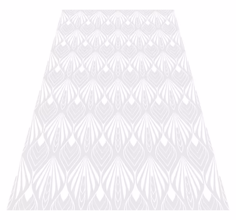 Alfombra vinílica nórdica con hojas blancas y grises - TenVinilo