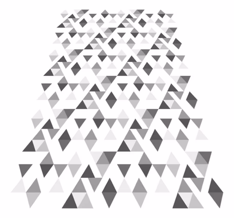 Alfombra vinílica nórdica patrón triángulos gris y blanco - TenVinilo