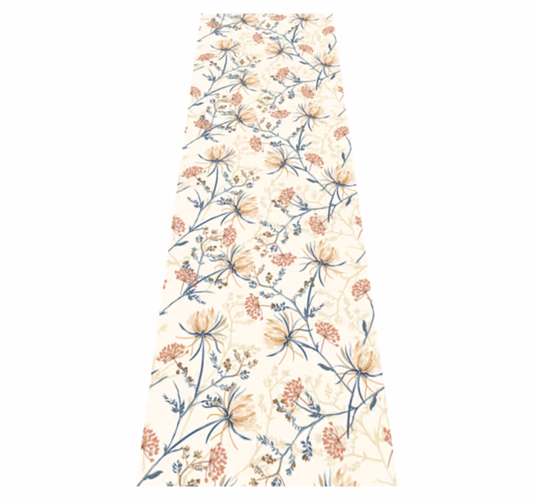 Alfombra vinílica naturaleza estampado de flores vintage - TenVinilo