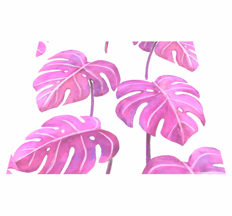 Alfombra vinílica naturaleza monstruosa pintada en rosa - TenVinilo