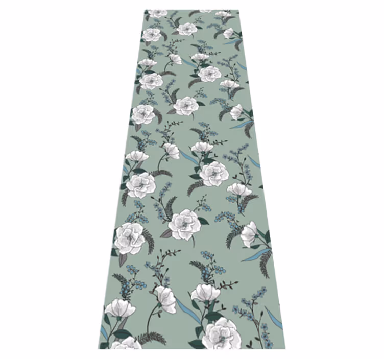 Alfombra vinílica naturaleza árbol de magnolia blanca - TenVinilo