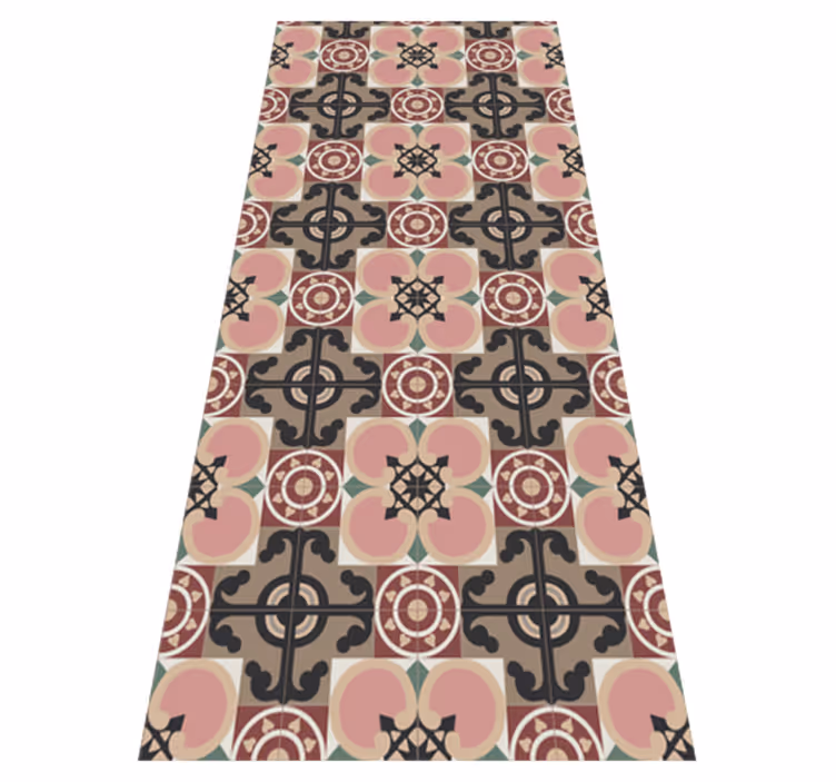 Alfombra vinílica vintage azulejos toledanos - TenVinilo